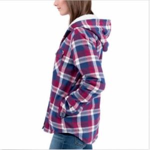 BOSTON TRADERS Jackets & Coats - Boston Traders Ladies' Sherpa Lined Hooded Flannel BOSTON TRADERS Jackets & Coats - Boston Traders Ladies' Sherpa Lined Hooded Flannel